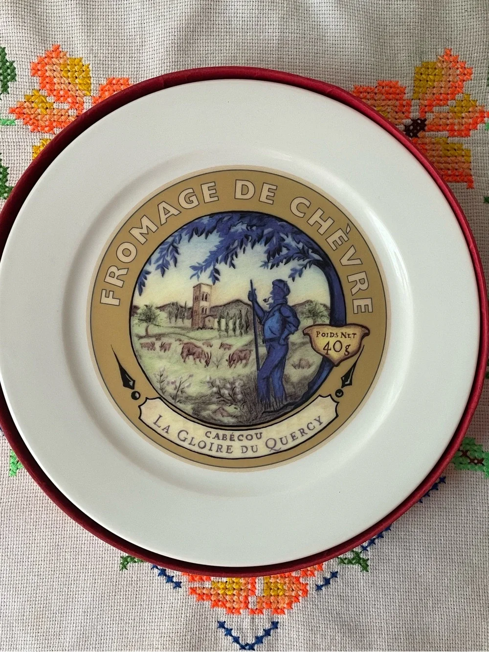 Vintage Restoration Hardware French Cheese Plates Set of 4